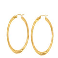 gold twisted hoops