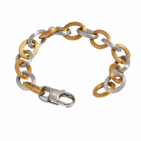 Two Tone Link Bracelet