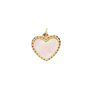 Pearl Heart Charm - Large