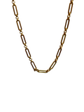 Thin Paperclip Long Chain Gold