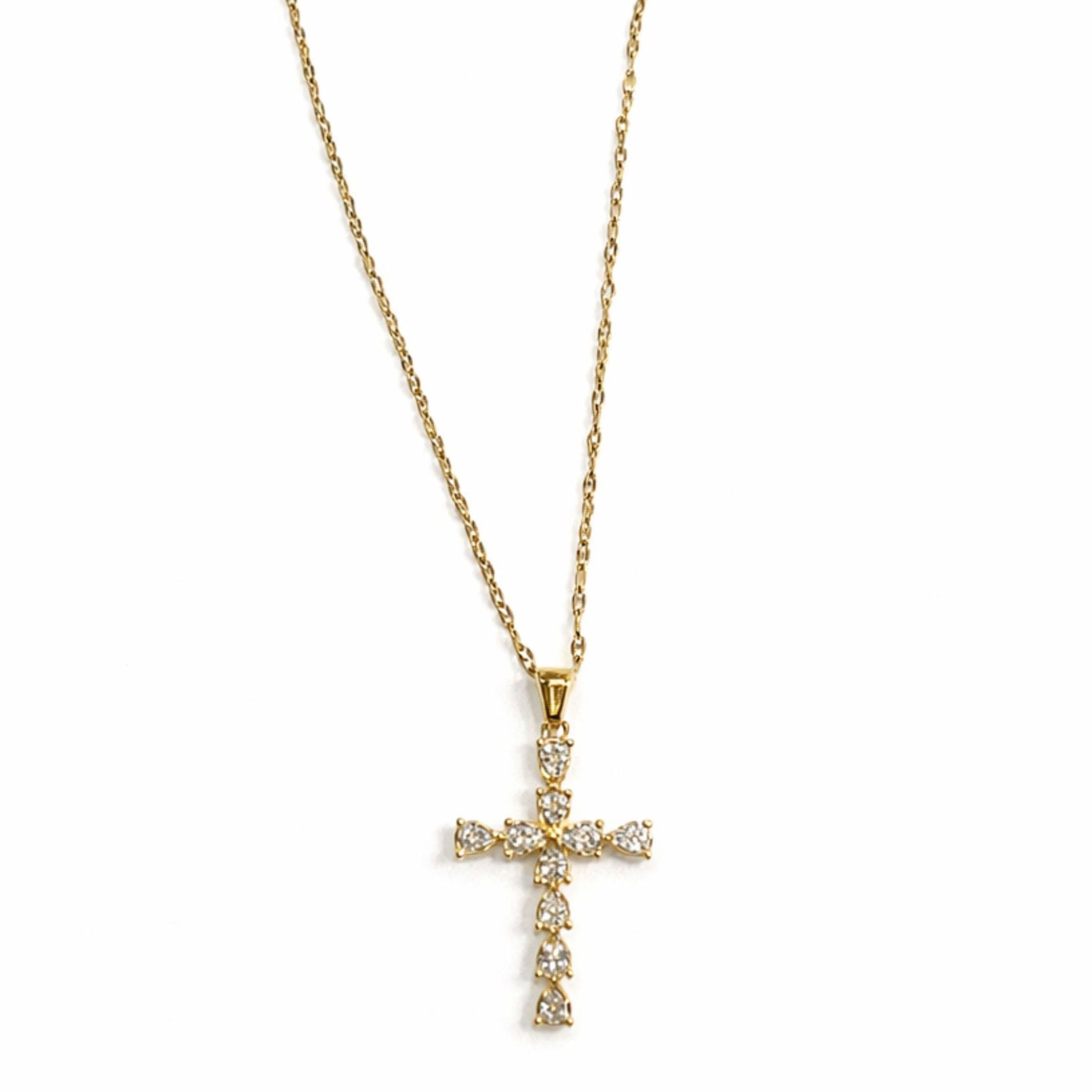 DIAMOND CROSS CHAIN NECKLACE