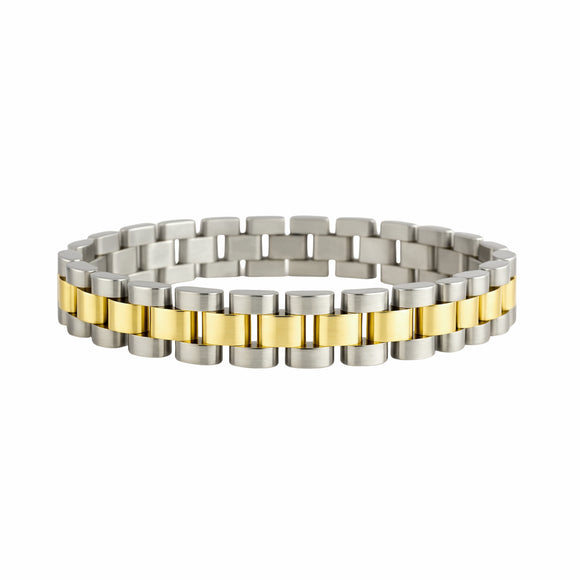 Watch Link Silver & Gold Bracelet