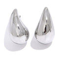 Water Drop Hoop Silver