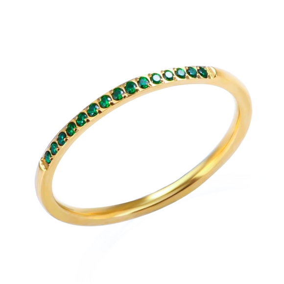 Whisper Thin Green Ring
