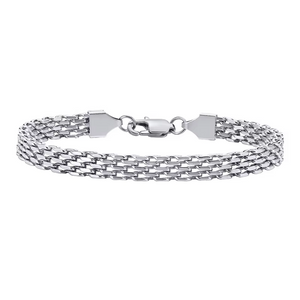 Woven Links Silver Bracelet