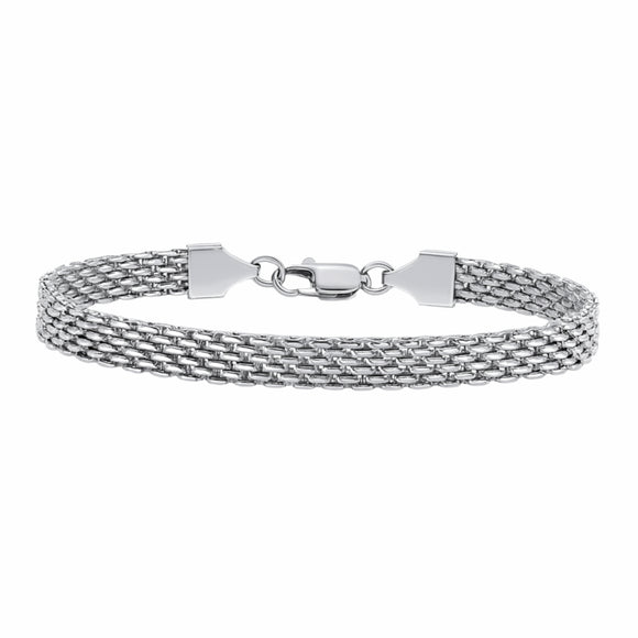 Woven Links Silver Bracelet
