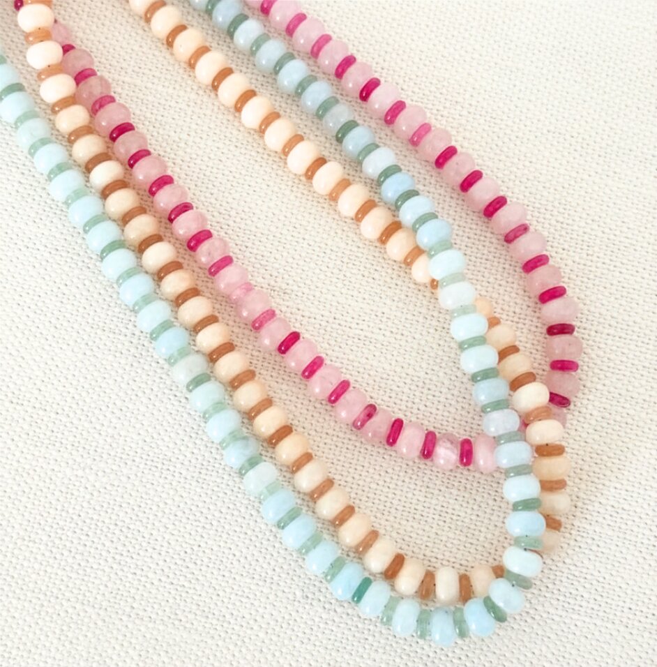 Pink Natural Stone Necklace