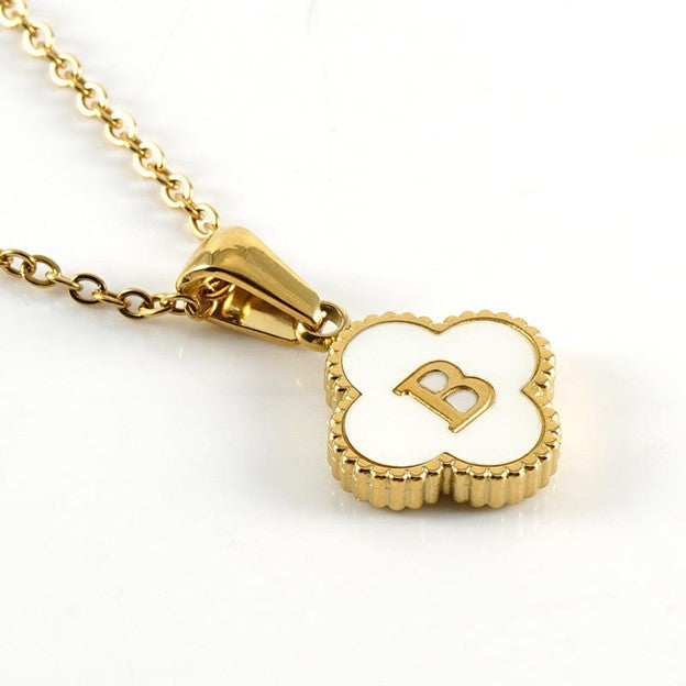 Quatrefoil Gold Initial