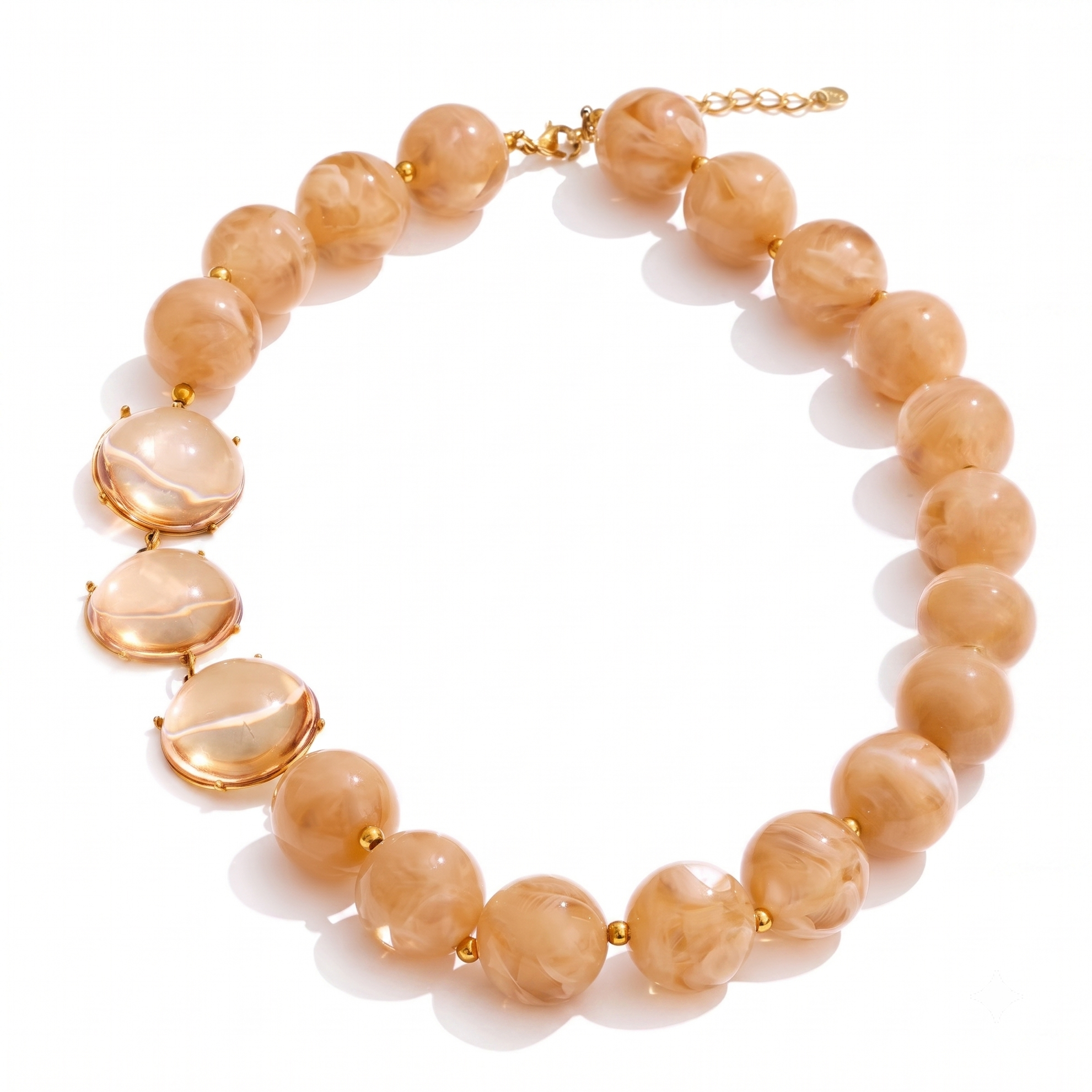 neutral beaded necklace
