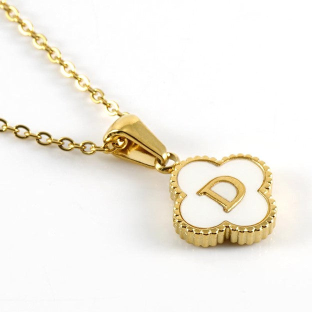 Quatrefoil Gold Initial