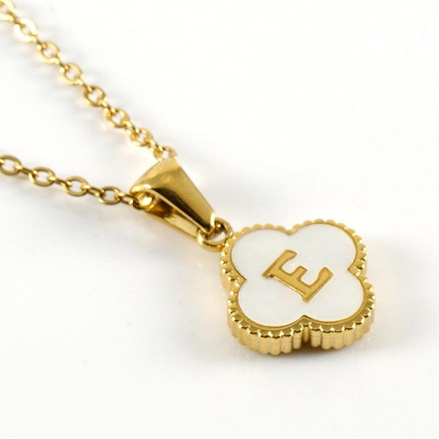 Quatrefoil Gold Initial
