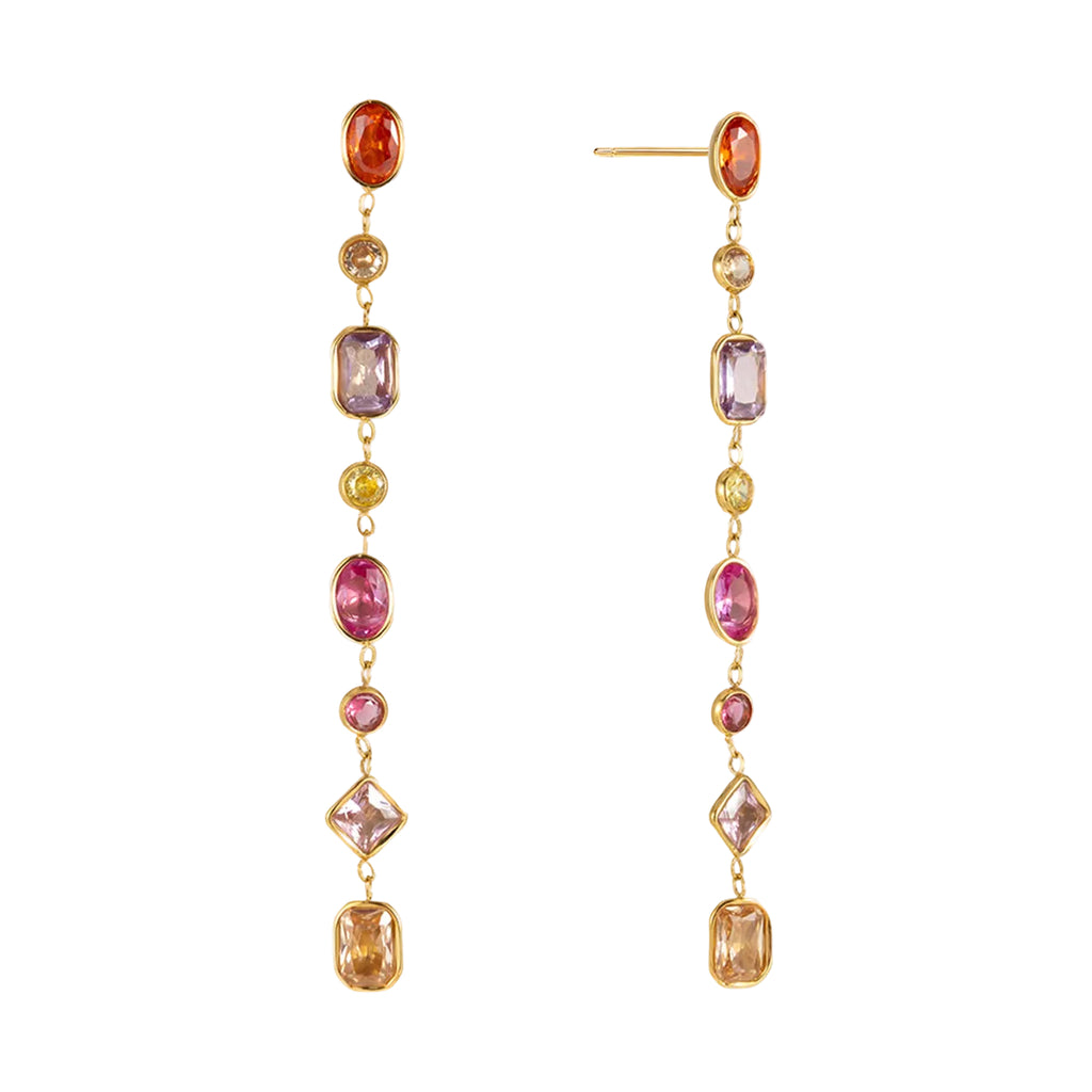 Cascade Gemstone Drop Earrings