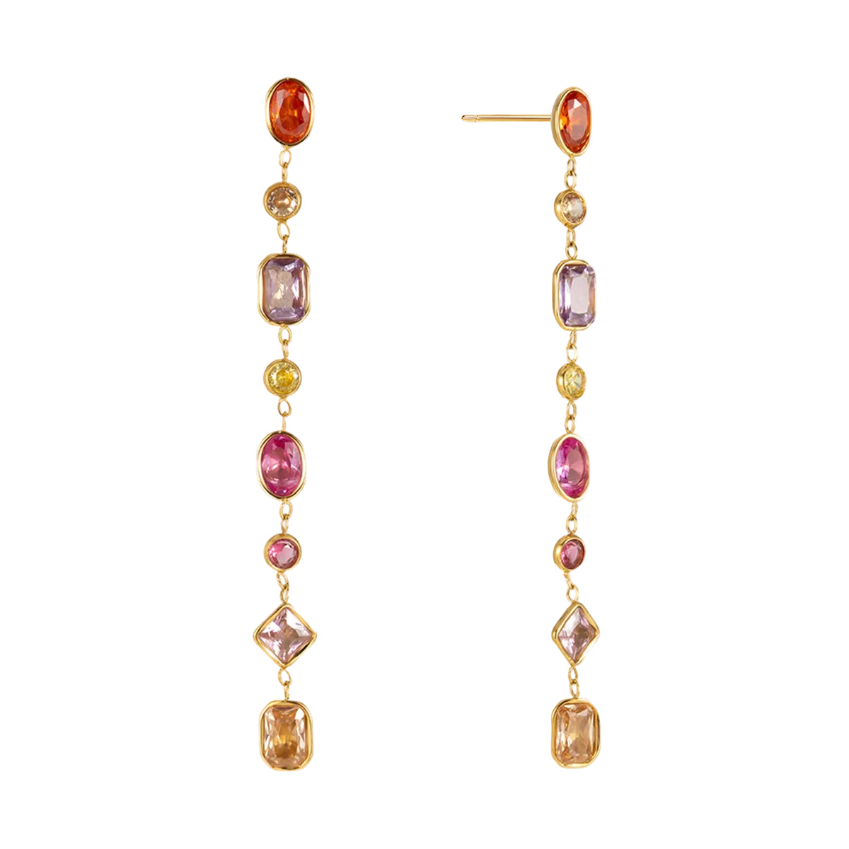 Cascade Gemstone Drop Earrings