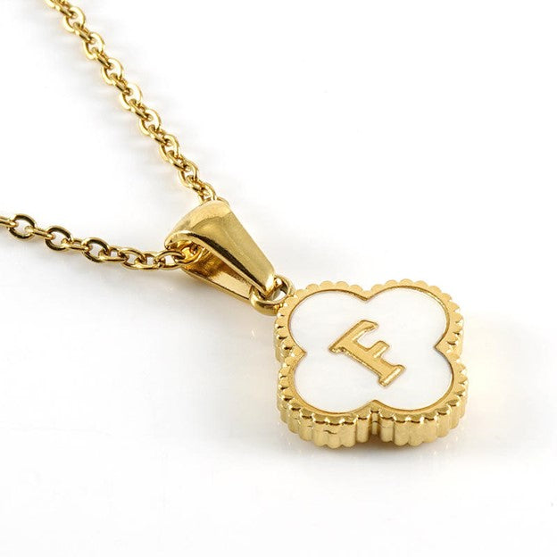 Quatrefoil Gold Initial