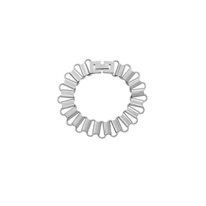 Flat Wide Length Bracelet-Silver
