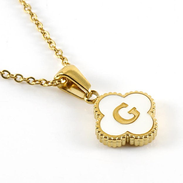 Quatrefoil Gold Initial