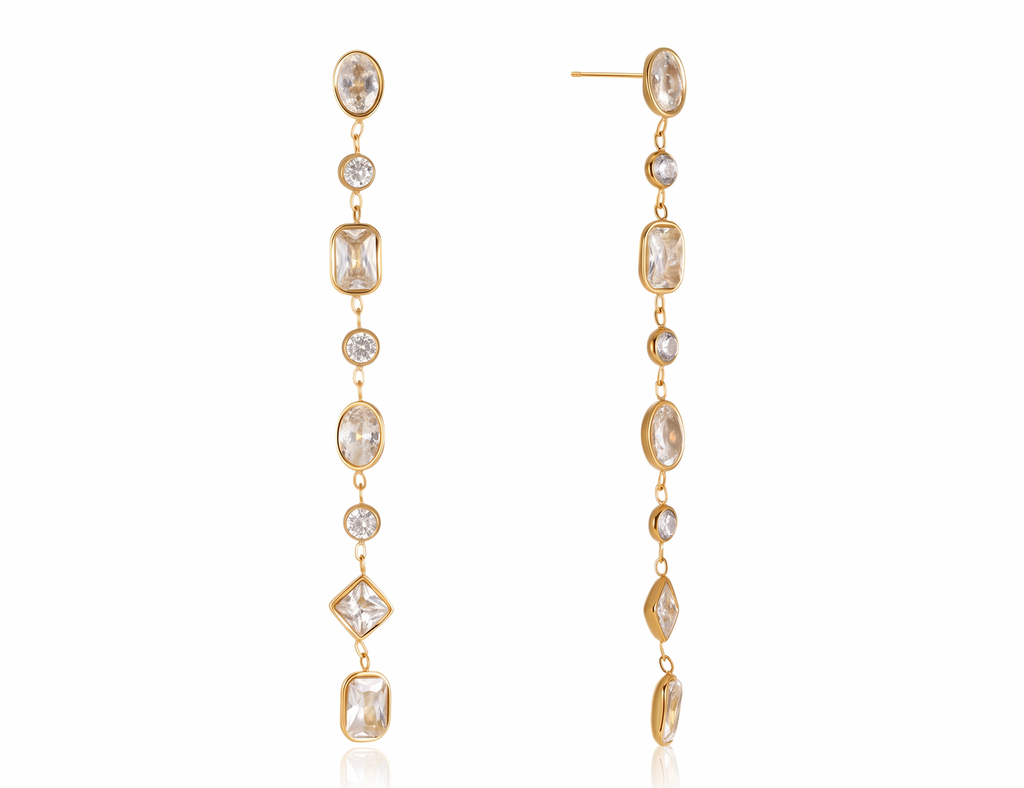 Cascade Gemstone Drop Earrings