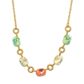gold stone necklace
