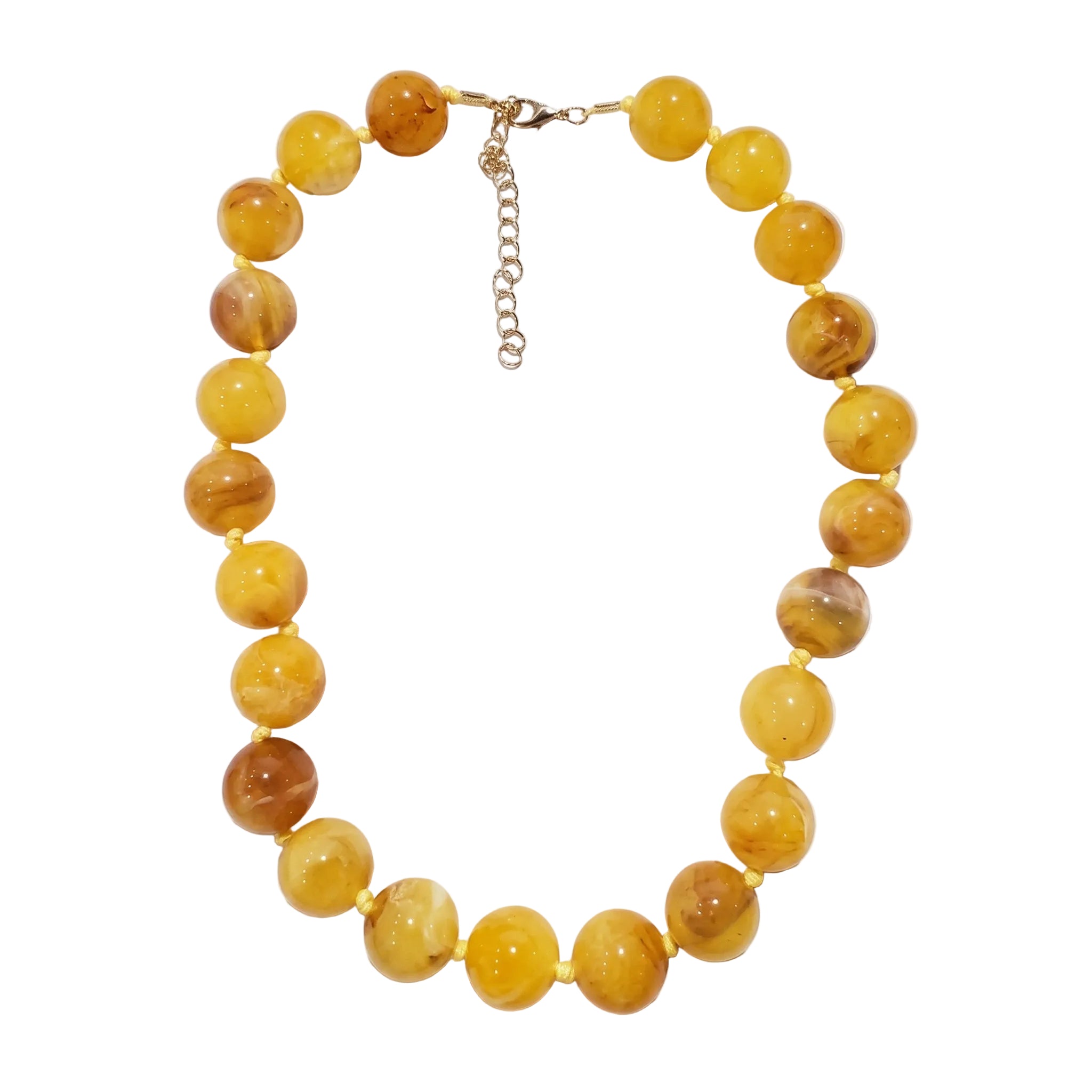 yellow beaded necklace lsu