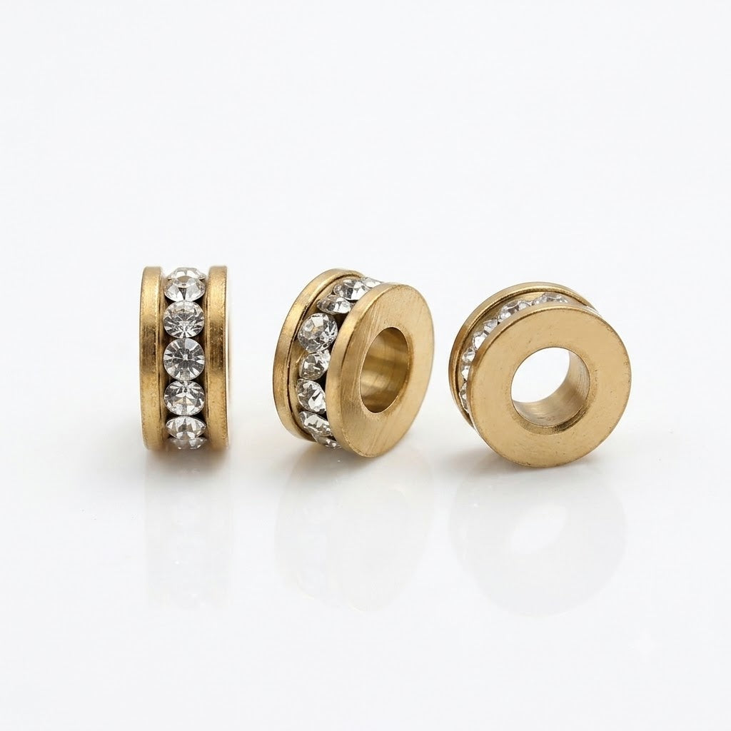 G1-  7mm Gold and Diamond Spacer