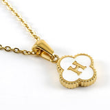 Quatrefoil Gold Initial