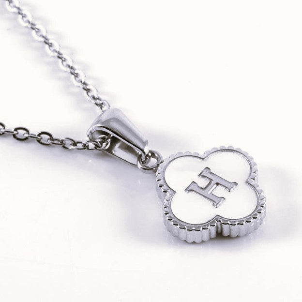 Quatrefoil Silver Initials