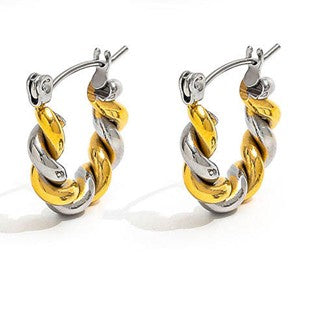 Helixia Silver & Gold Huggie