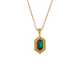 Green Hexagon Necklace