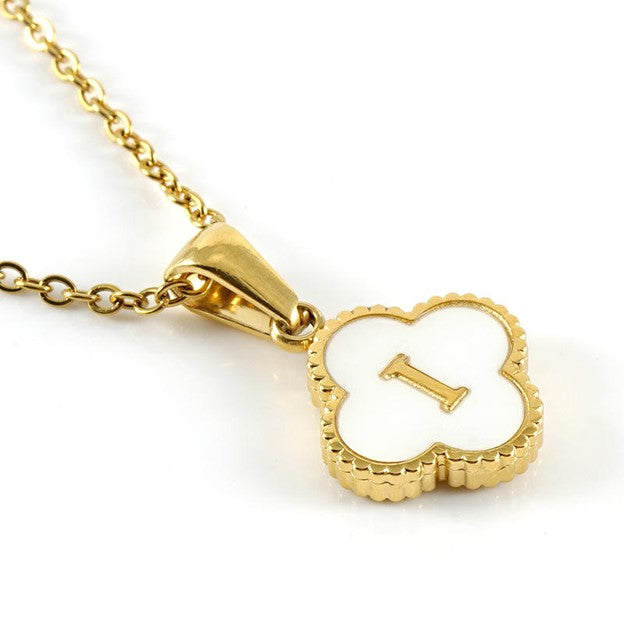 Quatrefoil Gold Initial