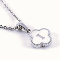 Quatrefoil Silver Initials