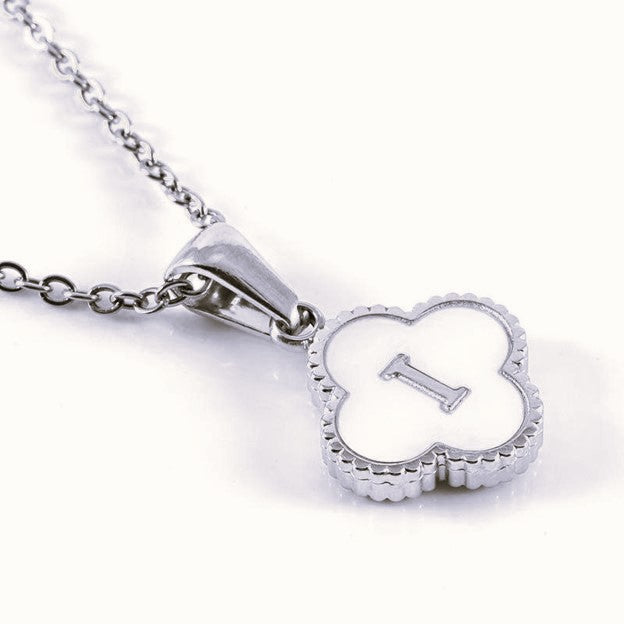 Quatrefoil Silver Initials