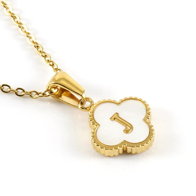Quatrefoil Gold Initial