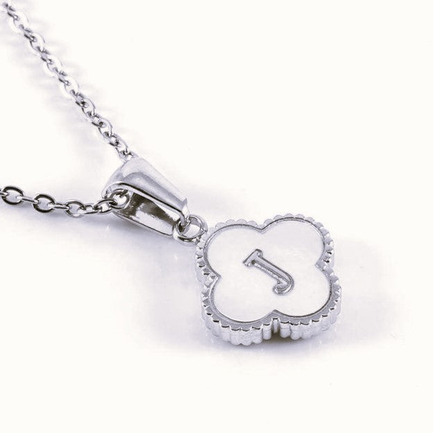Quatrefoil Silver Initials