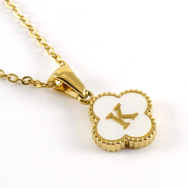 Quatrefoil Gold Initial
