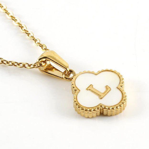 Quatrefoil Gold Initial
