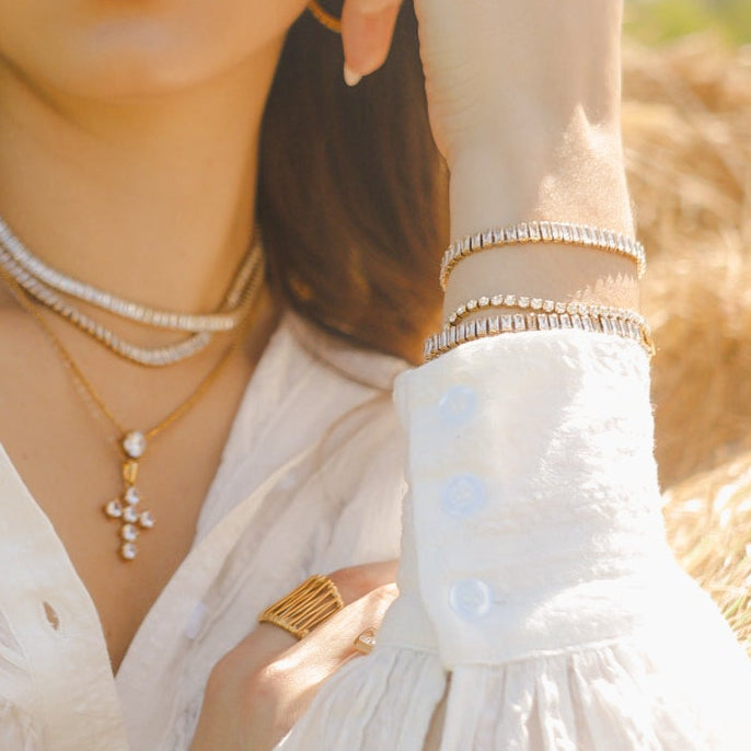 Baguette Bling Tennis Bracelet