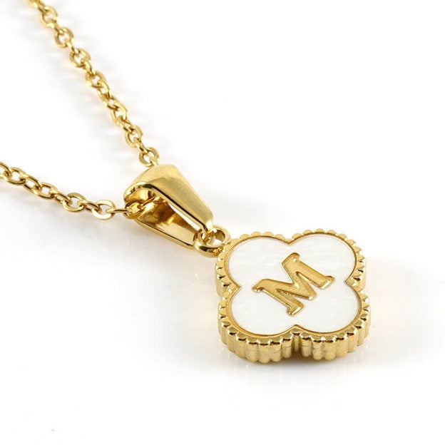Quatrefoil Gold Initial