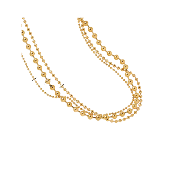 Multi Gold Bead Necklace