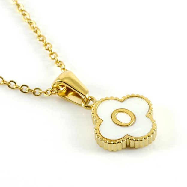 Quatrefoil Gold Initial