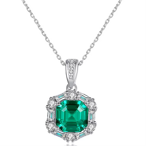 Emerald Green Octagon Necklace