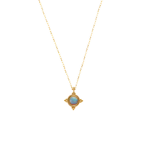 Opal Compass Necklace (Synthetic)