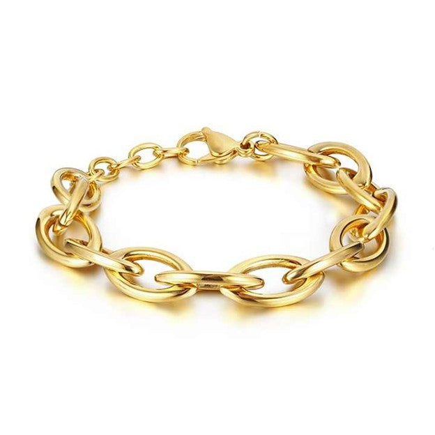 Marquis Link Bracelet Gold