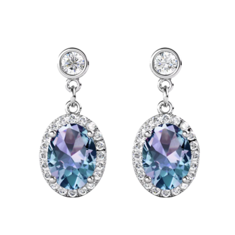 Oval Alexandrite Earrings