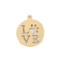 G2- Love Paw Print Charm Gold