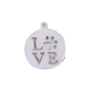 G2- Love Paw Print Silver