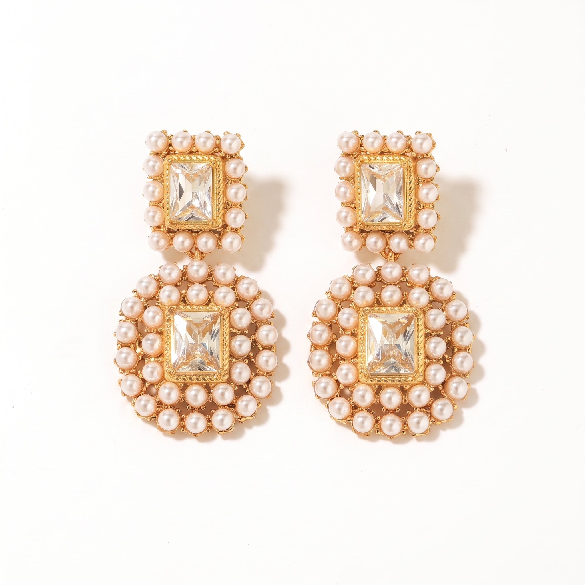 pearl statement earrings
