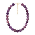 purple bauble beaded necklace