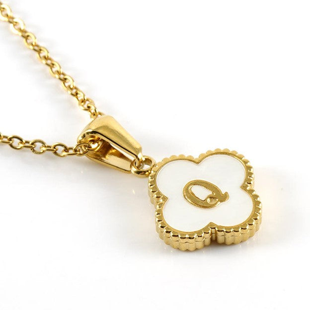 Quatrefoil Gold Initial