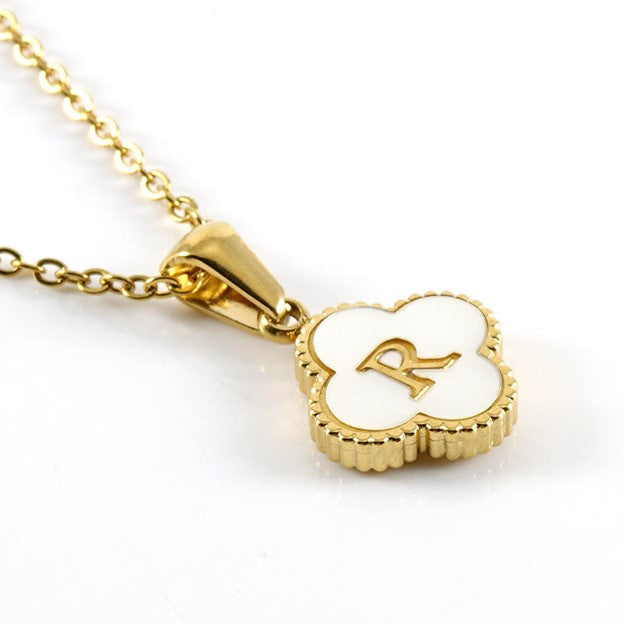 Quatrefoil Gold Initial