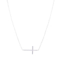 Sideways Cross Silver